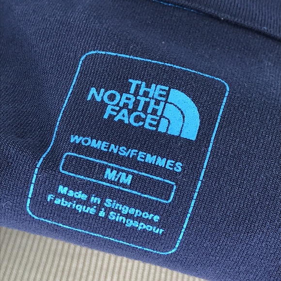 North Face Vapor Wick Blue Floral Athletic Stretch Jacket Full Zip - Picture 5 of 9